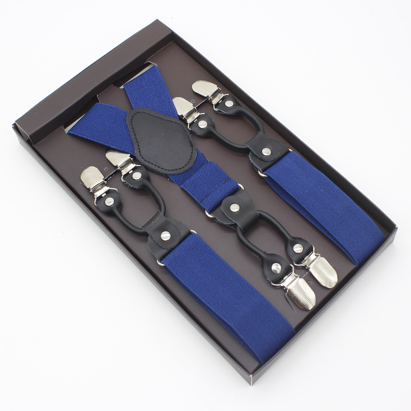 7300 Suspenders Adjustable - Elastic Y Shape Soild Color Suspender