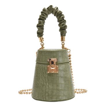 Bucket Bag  Pattern Fold Handbag Chain Popular Shoulder Bag Messenger Female Bag—1