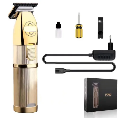 Color: Gold, Electrical outlet: 220V US - Hair-Cutting-Machine Barbershop-Cutter Cordless Gold