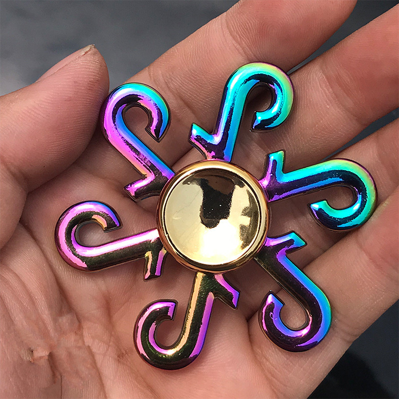 Dazzling Color Finger Tip Fidget Spinner Zinc Alloy Decompression Finger  Flip Toy For Adults And Kids Creative DIY Fidgets Insolite Christmas Gift  From Toybabykids83, $19.62