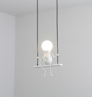 Nordic Modern Minimalist Wrought iron Chandelier Creative Personality Corridor Study Restaurant Lamp Villain Children's Lamp