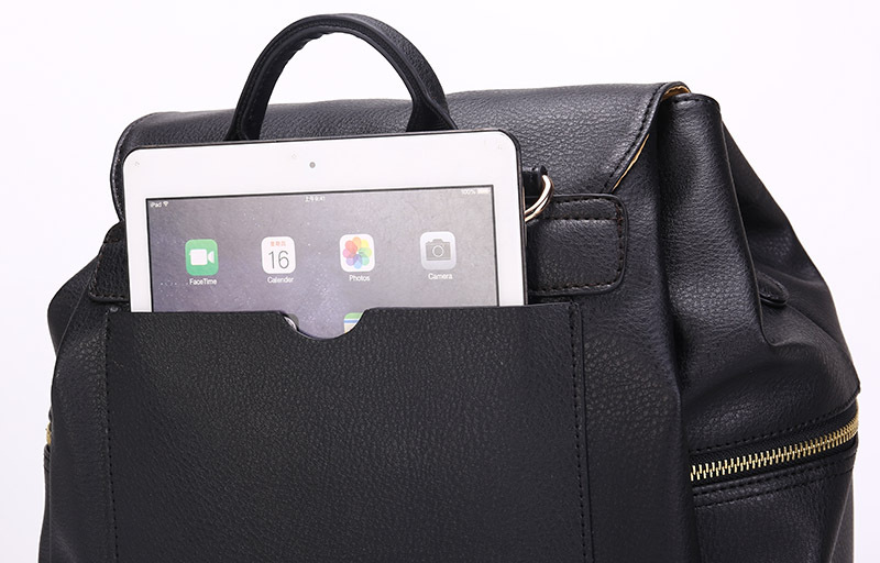 Top-to-Bottom Vegan Leather Backpack is Tablet in Packet