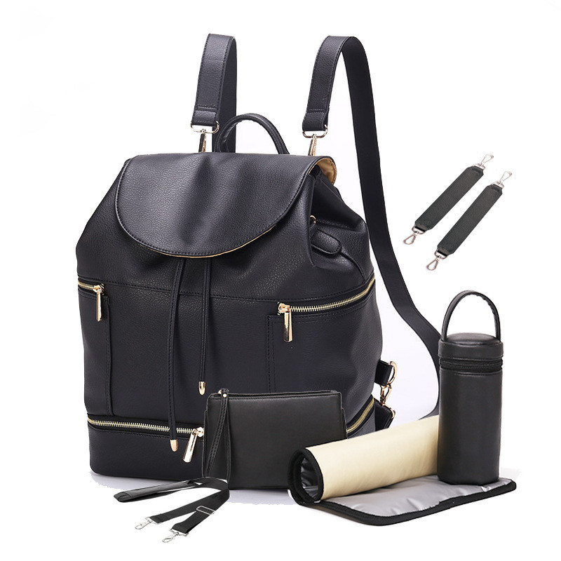 Top-to-Bottom Vegan Leather Backpack With Extra Stuff