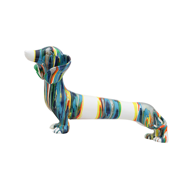 Color Resin Crafts Animal Cartoon Dachshund Dog - CJdropshipping