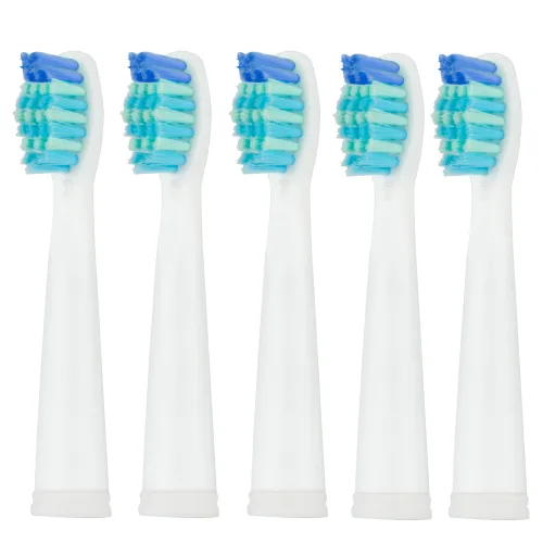 Color: White spare brush head 5pcs - Seago SG-507 Sonic Adult Electric Toothbrush