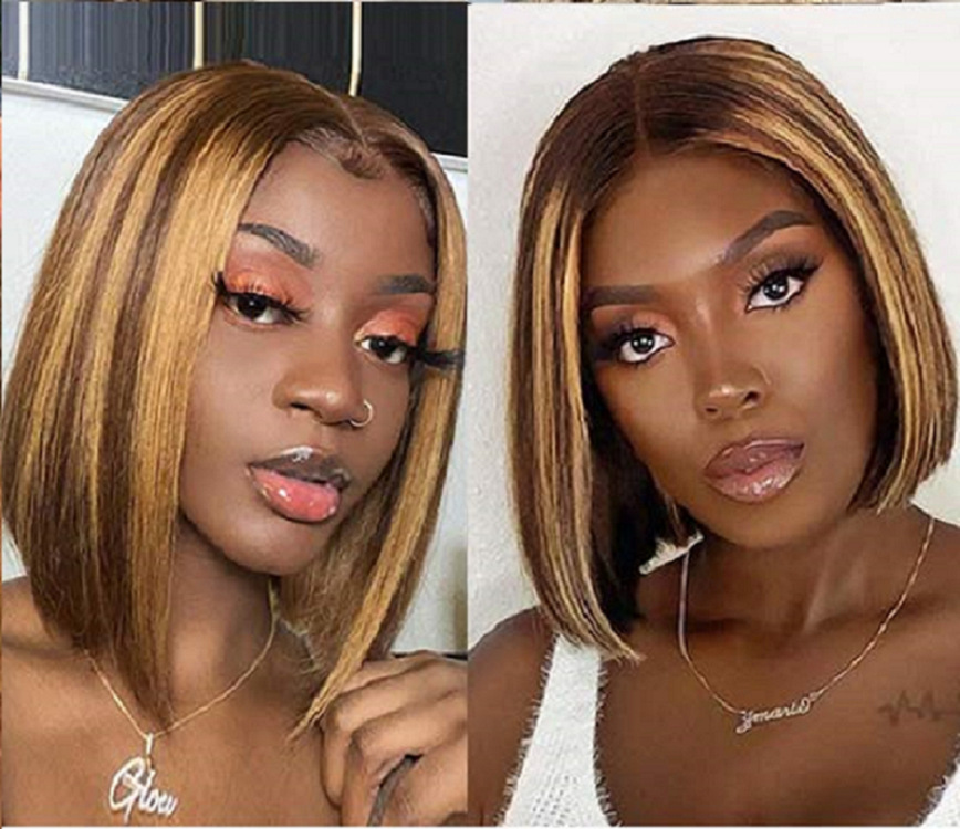Highlighted Bob Wig Lace Front Wig