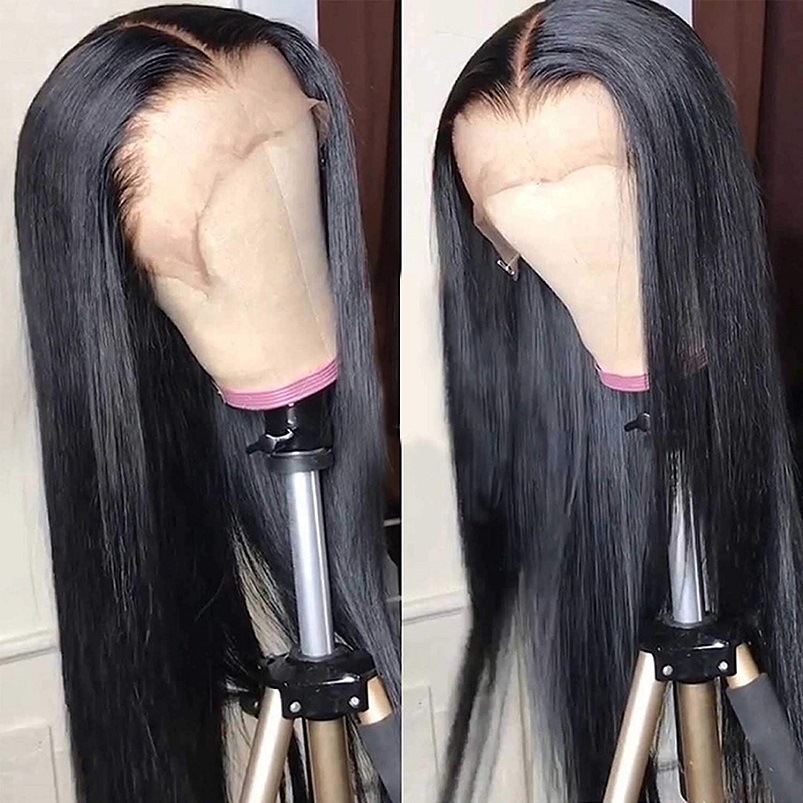 Synthetic Women's Black Lace Front Straight Hair Wig