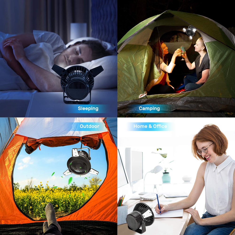 USB rechargeable fan light