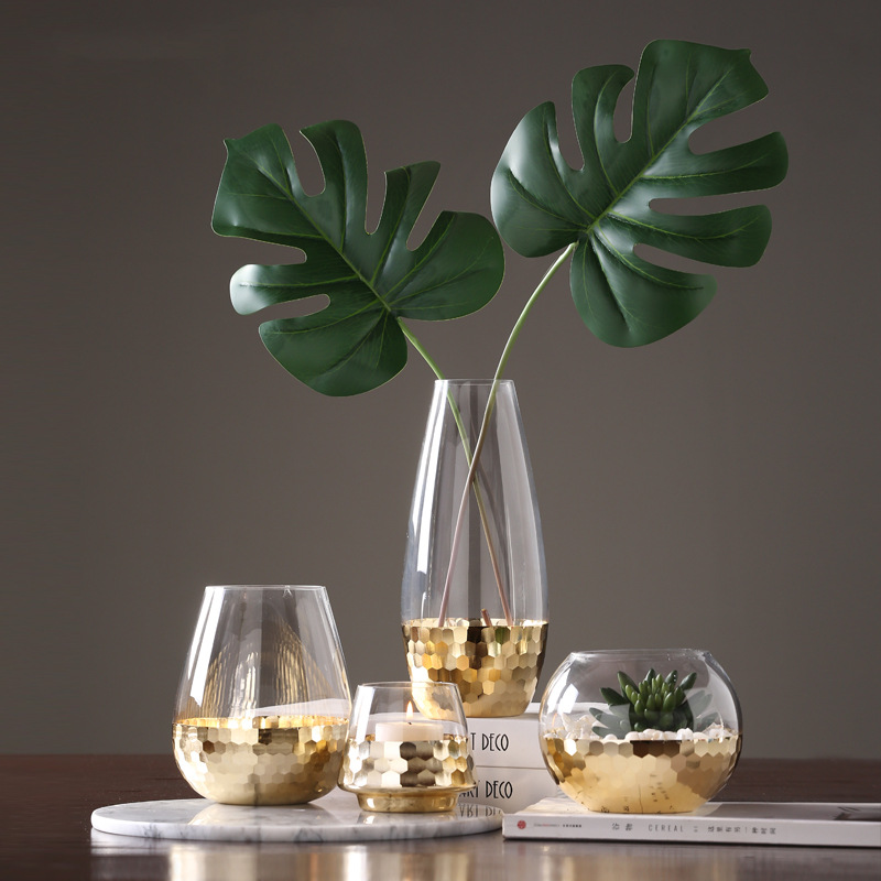 Honeycomb Glass Vase Transparent - CJdropshipping