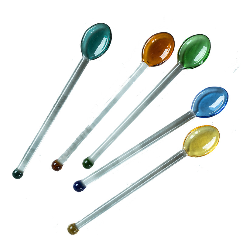 Glass spoon colorful collection