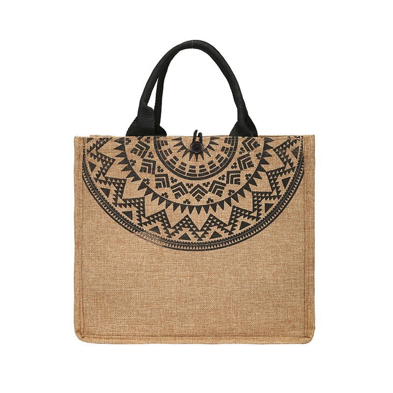 1621048334209 Linen Tote Bag Korean Composite Jute Bag Fashion One-Shoulder Shopping Bag