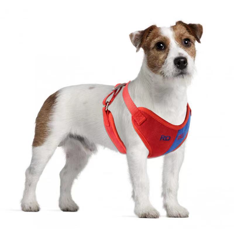 Pet Chest Harness Suede Soft Vest Style Dog Leash