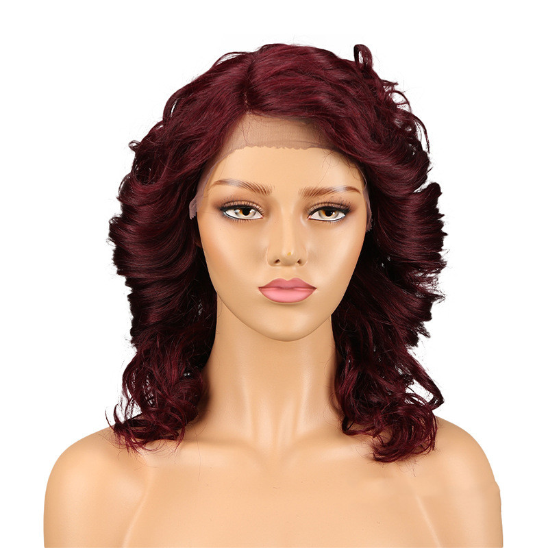 Human Hair Wig Stitch Lace Wig Long Curly Hair