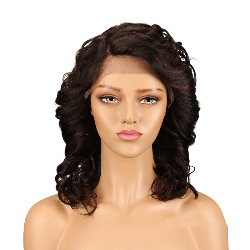 Human Hair Wig Stitch Lace Wig Long Curly Hair