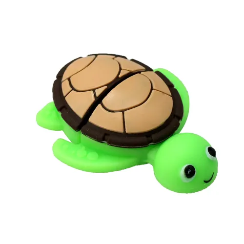 Color: Green, capacity: 64GB - Creative Cartoon Turtle Usb Flash Drive