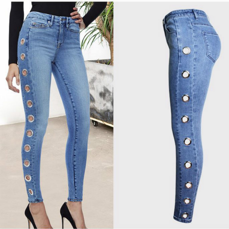 Fashion Tight Hoop Jeans For Women - CJdropshipping