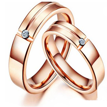 European And American Hot Sale Tungsten Gold Ring Trend Rose Gold Slotted Zircon Tungsten Steel Jewelry—3