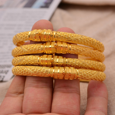 Bracelet Ethiopian Gold Color Bangles—4