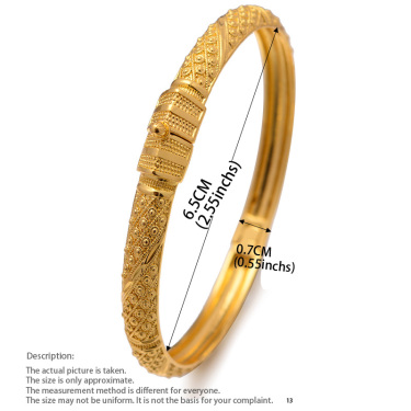 Bracelet Ethiopian Gold Color Bangles—1
