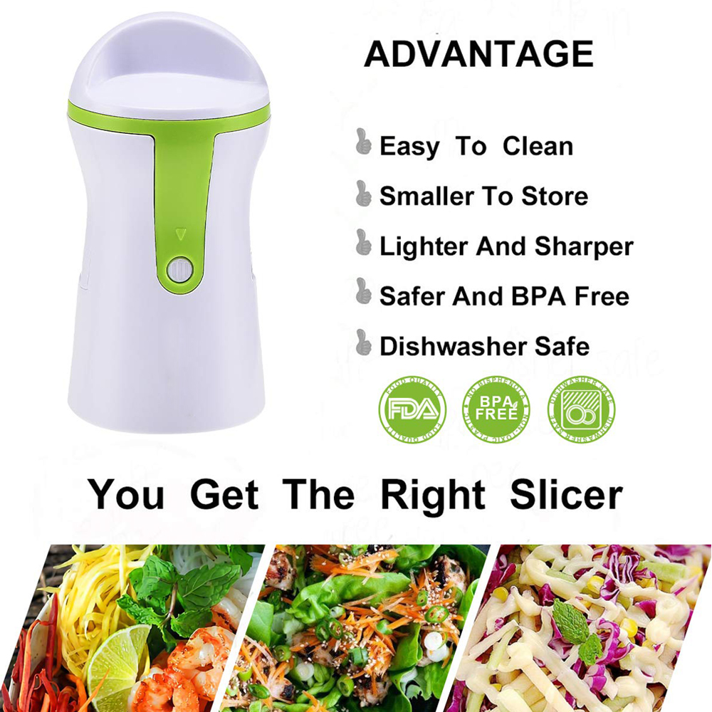 Vegetable Slicer Portable Spiralizer Handheld Spiralizer Peeler