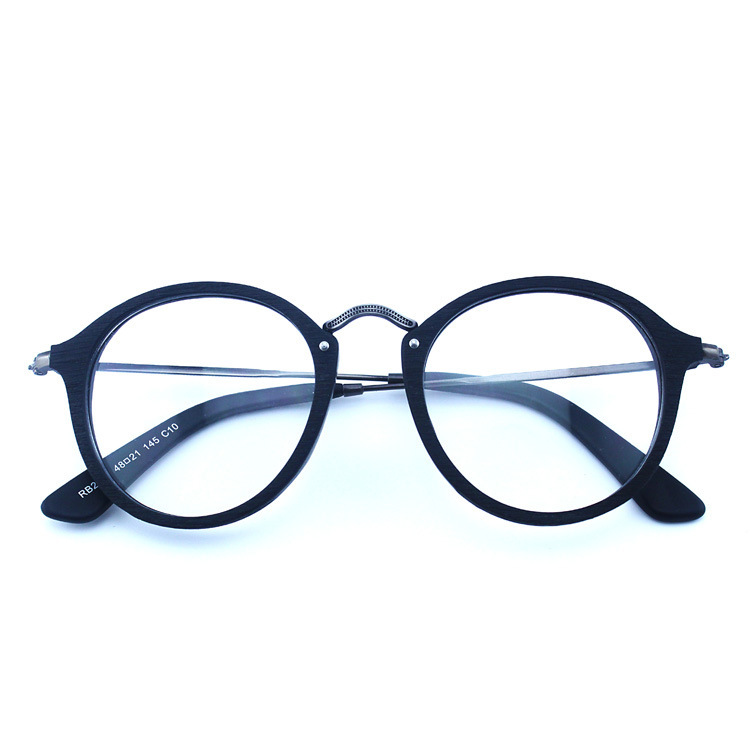 Round frame retro wood grain glasses frame CJdropshipping