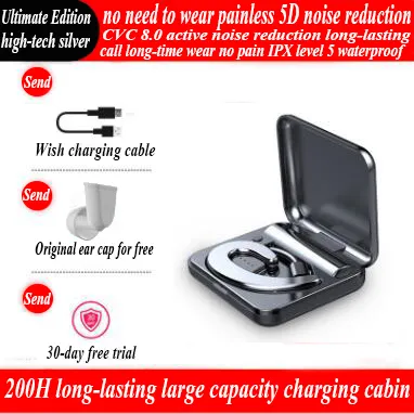 Color: Blue, style: 01style - The Integrated Bone Conduction Type Hanging Ears