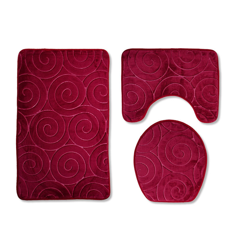 Bathroom Mat Toilet Seat Cushion Three-piece U-shaped Floor Door Non-Slip - Picture 4 of 11
