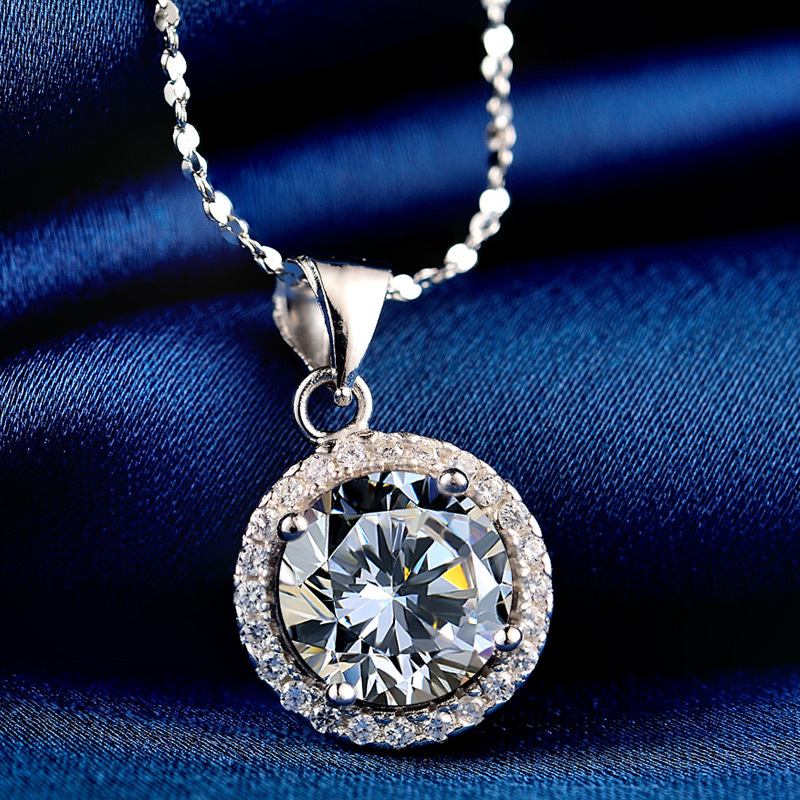 1621857297127 Korean Temperament Diamond Pendant Accessories S925 Silver Ladies