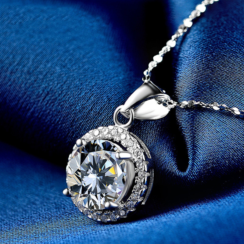 1621857297133 Korean Temperament Diamond Pendant Accessories S925 Silver Ladies