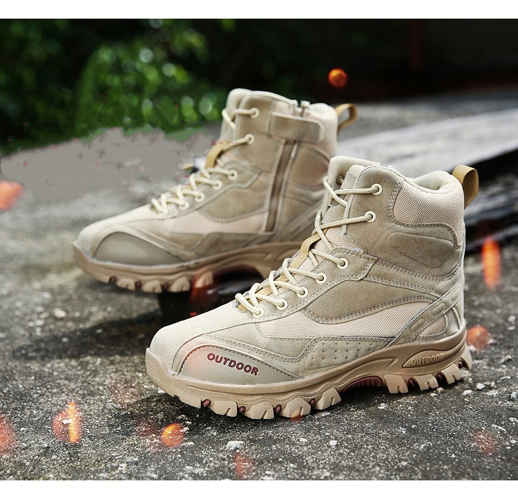 Mountaineering Work Shoes HighTop LaceUp MidTube Martin Boots CJdropshipping