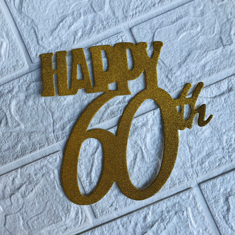 Black Gold Powder Gold 30 Years, 40 Years, 50 Years, 60 Years, 70 Years, 80 Years Birthday Party Set Decoration