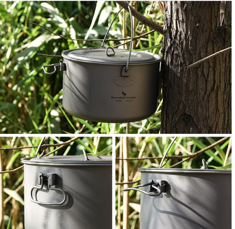 Pure Titanium Hanging Cooking Pot 