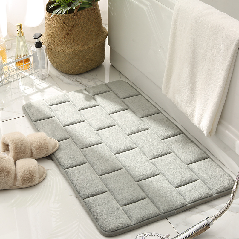 Details about   Bath Mats Absorbent Non-Slip Soft Memory Foam Bathroom Shower Rug Carpet Quality 
