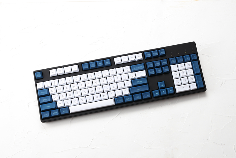 Laser Engraving Keycap  Blue And White Mechanical Keyboard