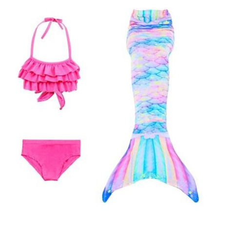 Color 5style Size 130cm - Girls Mermaid Tail Cosplay Swimsui