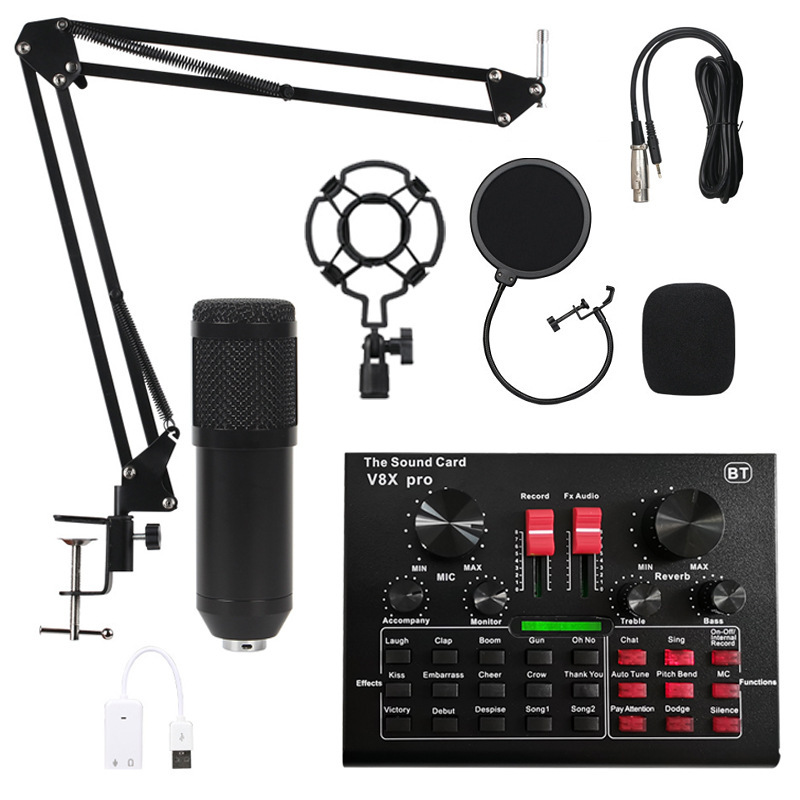 BM-800 Microphone Recording Condenser Microphone Set