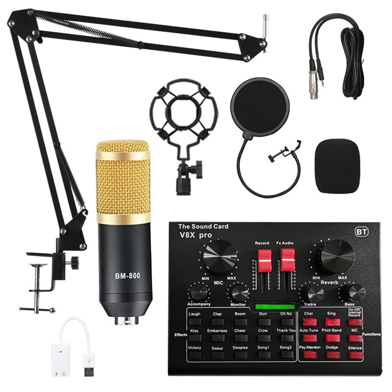 BM-800 Microphone Recording Condenser Microphone Set