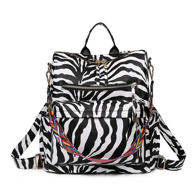 PU Soft Leather Backpack Largecapacity Student School Style Travel