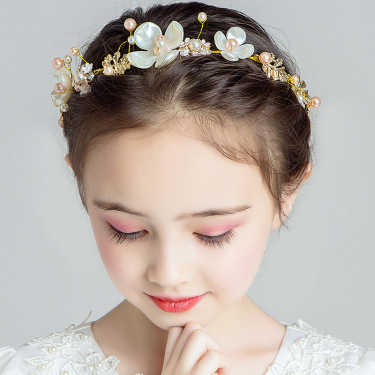 Super Fairy Princess Sen Is Korean Flower Girl Headband Girl Head Flower Girl Show Catwalk Jewelry—1