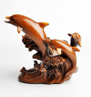Resin Home Decorations Imitation Bronze Crafts European Style Dolphin Wine Rack Decorations