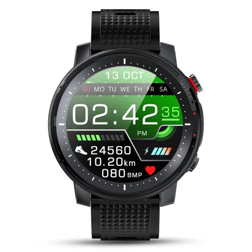style: Black - Full-touch Smart Bracelet Heart Rate Blood Pressure Blood Oxygen Monitoring