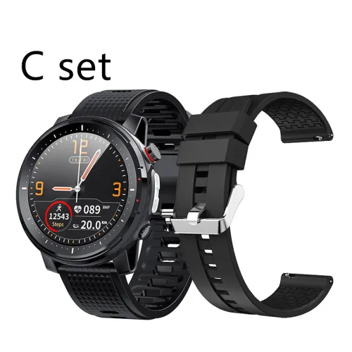 style: C set - Full-touch Smart Bracelet Heart Rate Blood Pressure Blood Oxygen Monitoring