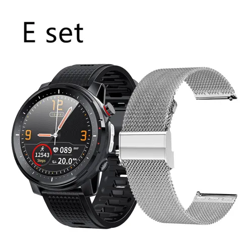 style: E set - Full-touch Smart Bracelet Heart Rate Blood Pressure Blood Oxygen Monitoring