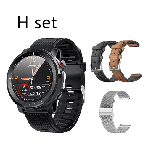 style: H set - Full-touch Smart Bracelet Heart Rate Blood Pressure Blood Oxygen Monitoring