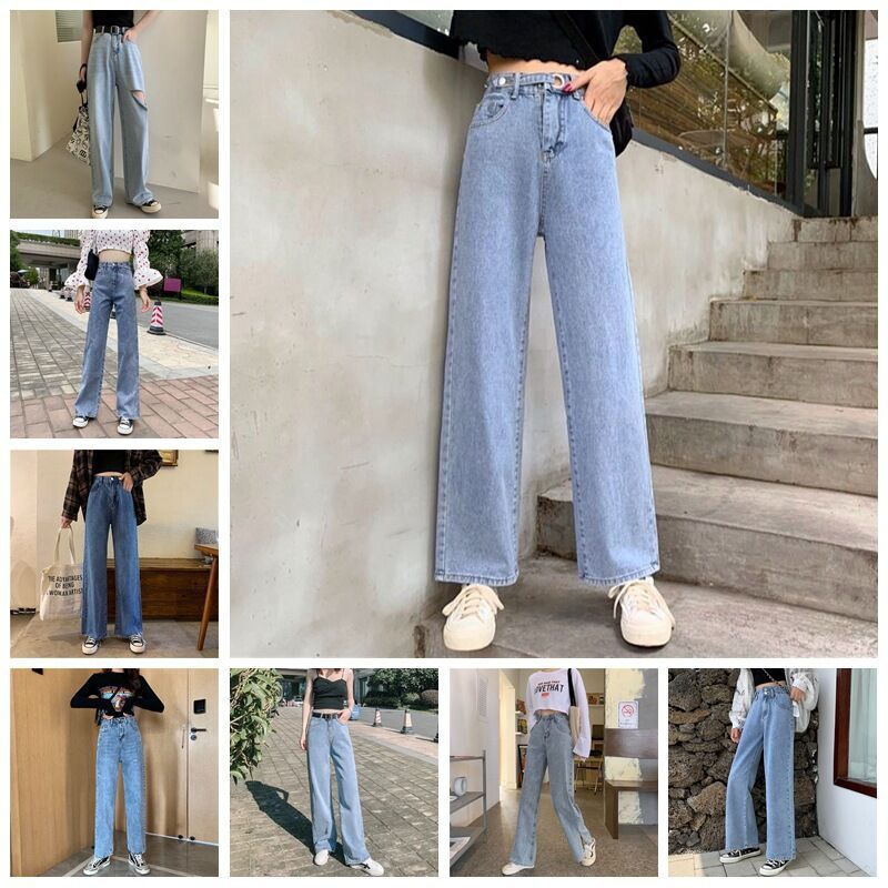 1622625039194 Summer New Style Korean Women'S High-Waisted Thin Wide-Leg Jeans
