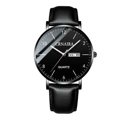 style: Style D - Crnaira New Cross-border Watch Men's Explosive Quartz Watch Fashion Source Manufacturer Men's Watch Mesh Black Steel Belt