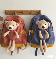 Japanese Students Cartoon Bear Schoolbag In Harajuku
