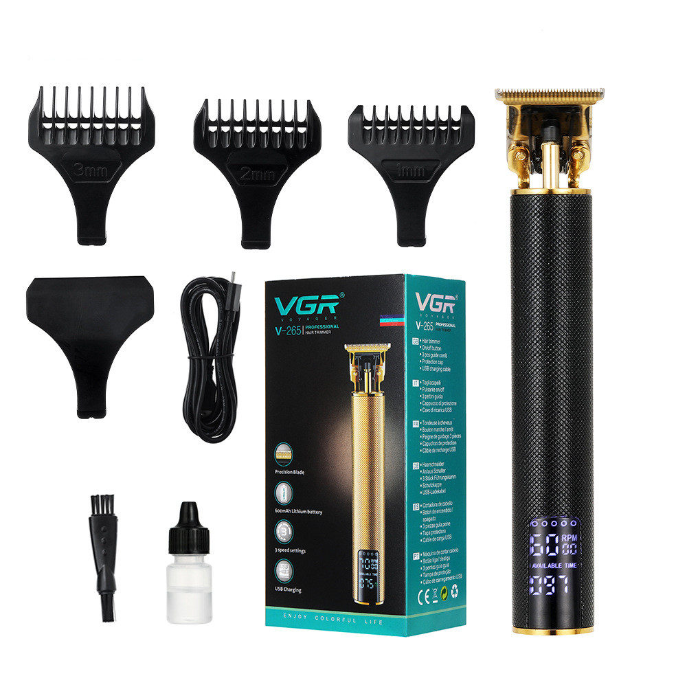 Oil Head Electric Hair Clipper Professional Blade With Lcd Shaving Head