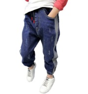 Boy's Loose Color Matching Jeans Spring And Autumn Cotton Children's Pants