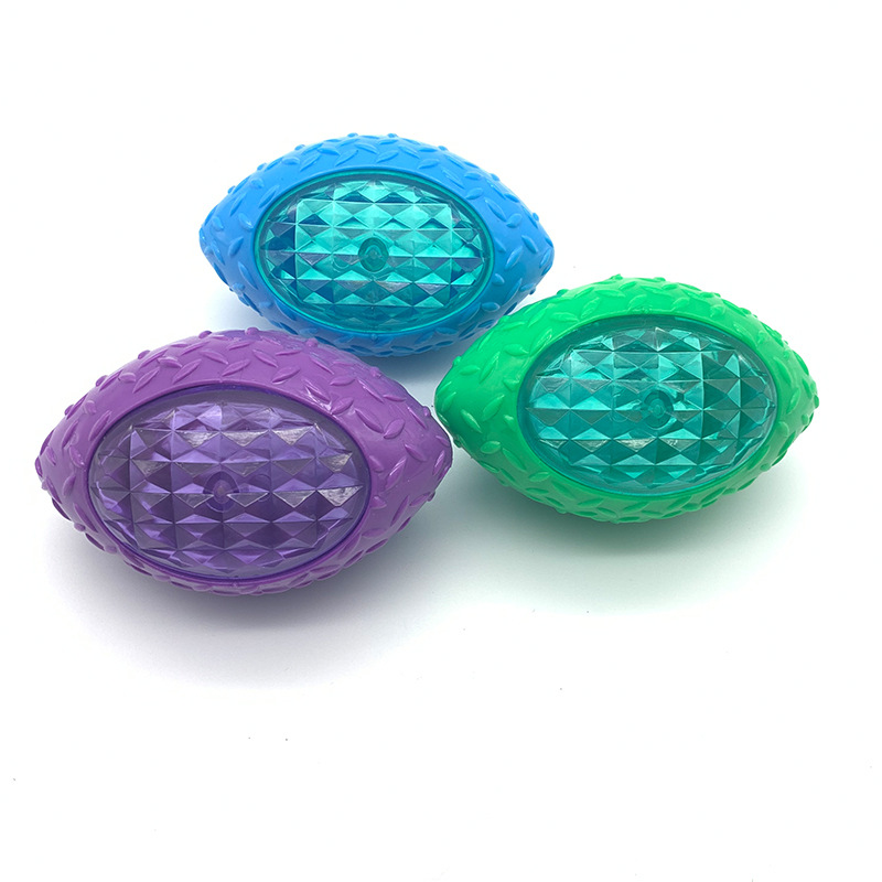 DogMEGA™ Bite Resistant Dog Toy Ball | LED Light Throwing Training Rugby